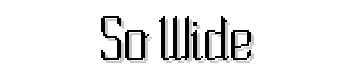 So-Wide font